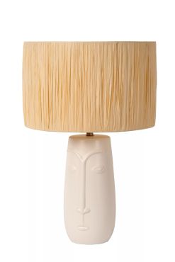 Lucide Viso - tafellamp - Ø 36 x 56 cm - beige en wit