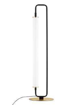 Nova Luce Wetro - tafellamp - 18 x 67,5 cm - 20W LED incl. - mat zwart en goud