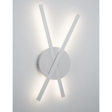 Nova Luce Reslin - wandverlichting - 24,5 x 5 x 53 cm - 18W LED incl. - zandwit