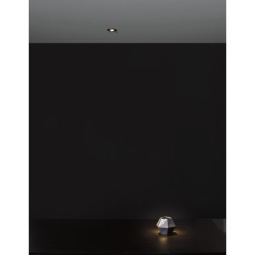 Nova Luce Tif - inbouwspot - Ø 60 mm, Ø 52 mm inbouwmaat - 2W LED incl. - zandzwart