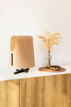Faro Luang - tafellamp - 42 x 30 x 46,5 cm - karamel/zwart