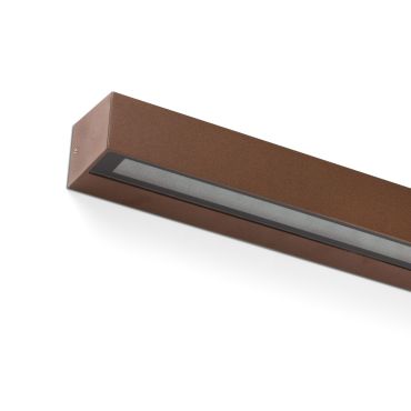 Faro Doro - wandverlichting - 50 x 7,5 x 5,8 cm - 28W LED incl. - IP65 - bruin