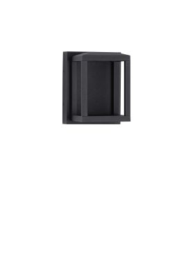 Nova Luce Prive - buiten wandverlichting - 10 x 13 x 12 cm - 9W LED incl. - IP65 - zandzwart