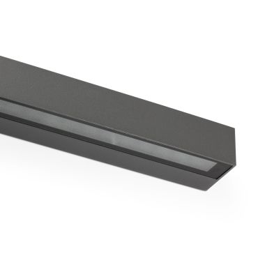 Faro Doro - wandverlichting - 38 x 7,5 x 5,8 cm - 20W LED incl. - IP65 - donkergrijs
