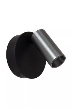 Lucide Toni - oplaadbare wandlamp - Ø 8,1 x 12,4 cm - 2W dimbare LED incl. - grijs