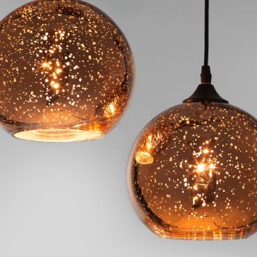 Nova Luce Blaze - hanglamp - Ø 35 x 155 cm - koper