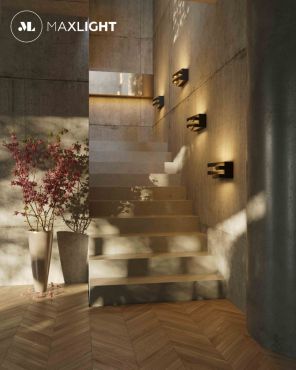 SHOWROOMMODEL - Maxlight Araxa - wandverlichting - 21 x 9 x 10 cm - 12W LED incl. - zwart