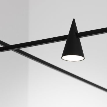 Nova Luce Cono - lichtpunt magnetisch railsysteem - Ø 6 x 10,6 cm - 5W LED incl. - zwart