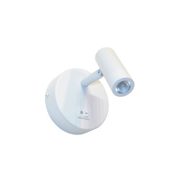Artdelight Simply - wandlamp met schakelaar - 11,5 x 8 x 10 cm - 3W LED incl. - wit