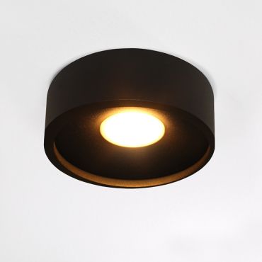 Artdelight Orlando - plafondverlichting - Ø 14 x 5 cm - 10W dimbare LED incl. - zwart