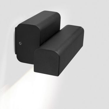 Faro Balic - wandlamp - 15 x 6,5 x 8,5 cm - 8W LED incl. 2700/3000/4000K - IP65 - zwart