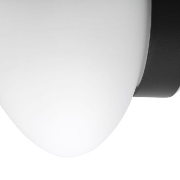 Faro Nubo 150 - wandlamp - Ø 15 x 10,1 cm - 9,7W LED incl. - IP44 - mat zwart en wit