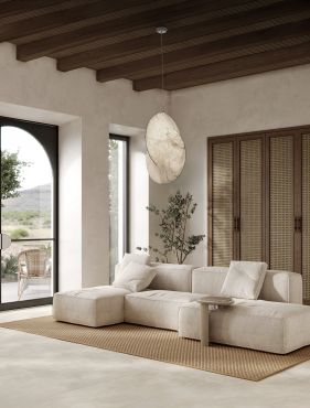Nova Luce Esperia - hanglamp - Ø 62 x 240 cm - zandwit