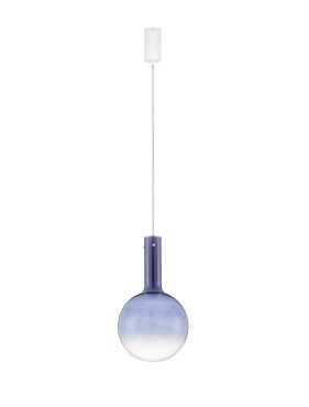 Nova Luce Nostos - hanglamp - Ø 25 x 170 cm - 6W dimbare LED incl. - blauw en goud