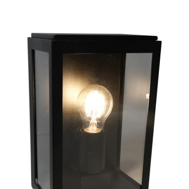 Artdelight Rowin - wandlamp - 16 x 11 x 25,2 cm - IP44 - zwart