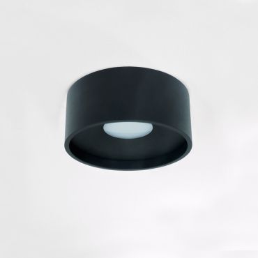 Artdelight Oran - plafondverlichting - Ø 12 x 5 cm - 10W dimbare LED incl. - IP54 - zwart