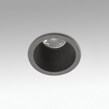 Faro Fox - inbouwspot - Ø 40 mm, Ø 35 mm inbouwmaat - 3-5W dimbare LED incl.  - mat zwart – warm witte lichtkleur