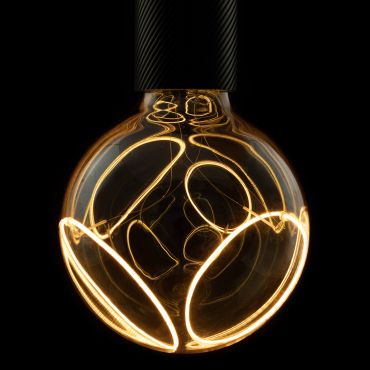 Segula LED lamp - Illusion Globe Two Crescent Cat &amp; Eye - Ø 12,5 x 18 cm - E27 - 8W dimbaar - 1900K - gerookt