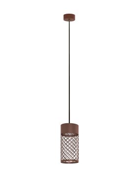 Nova Luce Motley - buiten hanglamp - Ø 10 x 175 cm - 9W LED incl. - IP65 - corten