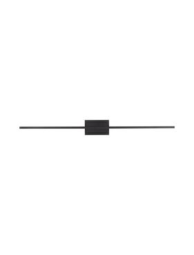 Nova Luce Azure - wandlamp - 6,9 x 11,8 x 120,5 cm - 28,5W LED incl. - zandzwart