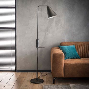 SHOWROOMMODEL - Vico USB - vloerlamp - 160 cm - houtskool