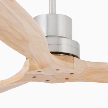 Faro Lantau L - plafondventilator - Ø 132 cm - mat nikkel en den