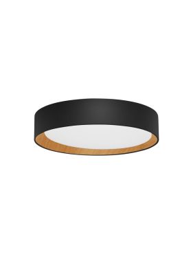 Nova Luce Stake - plafondlamp - Ø 35 x 7 cm - 30W dimbare LED incl. - zandzwart