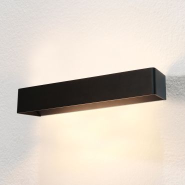 Artdelight Mainz XL - wandverlichting - 50 x 10 x 7 cm - 2 x 6,3W dimbare LED incl. - zwart