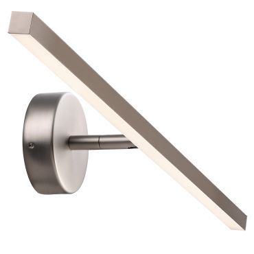 Nordlux Ip S13 60 - wandlamp - 60,3 x 9 x 11,8 cm - 7,2W LED incl. - IP44 - geborsteld staal