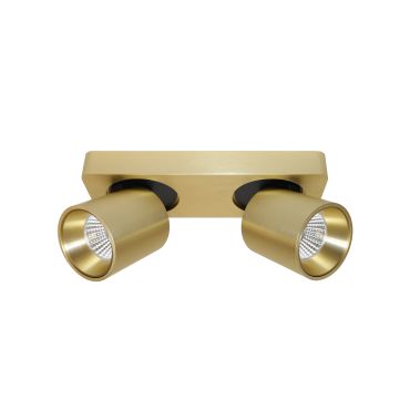 Artdelight Laguna - opbouwspot 2L - 22 x 8,5 x 9,5 cm - 2 x 6W dimbare LED incl. - goud geborsteld