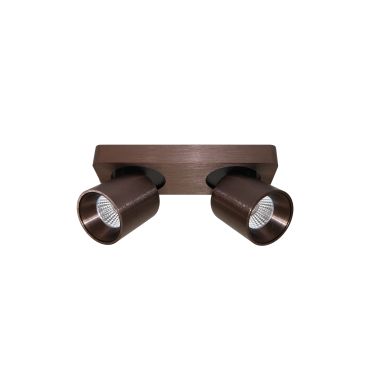Artdelight Laguna - opbouwspot 2L - 22 x 8,5 x 9,5 cm - 2 x 6W dimbare LED incl. - brons geborsteld