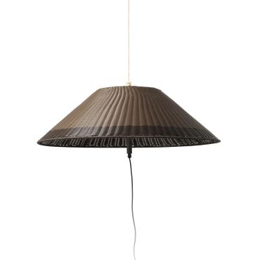 Faro Saigon - draagbare lamp met stekker - Ø 35 x 30,5 cm - IP65 - bruin