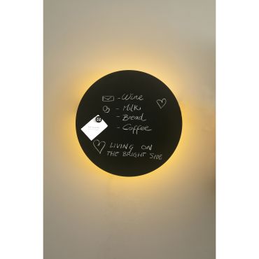 Faro Board - board wandlamp - Ø 45 x 3 cm - 12W LED incl. - mat zwart