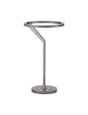 Nova Luce Tilia - tafellamp - Ø 22 x 38 cm - 16W dimbare LED incl. - mistig nikkel