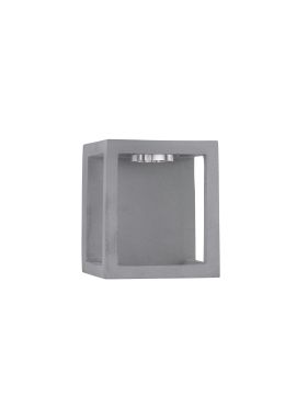 Nova Luce Bev - buiten wandverlichting - 17 x 20 x 17 cm - 5W LED incl. - IP65 - grijs