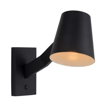 SHOWROOMMODEL - Lucide Mizuko - wandlamp met schakelaar - 36 x 13 x 32 cm - zwart