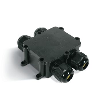 ONE Light - waterdichte kabeldoos 2 in / 2 uit - IP67 - zwart