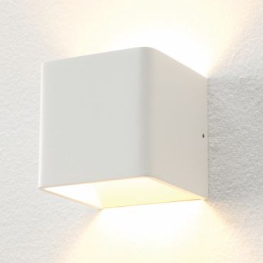 Artdelight Fulda - wandverlichting - 10 x 10 x 10 cm - 6W dimbare LED incl. - wit