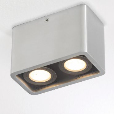 Artdelight Bronx2 - opbouwspot 2L - 13 x 7 x 8,5 cm - aluminium