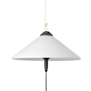Faro Saigon - draagbare lamp met stekker - Ø 55 x 20 cm - IP65 - mat wit