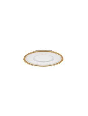 Nova Luce Figin - plafondlamp met afstandsbediening - Ø 50 x 6,5 cm - 40W dimbare LED incl. - zandgoud