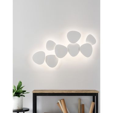 Nova Luce Cronus - wandverlichting - 20,5 x 11 x 22 cm - 12W LED incl. - wit