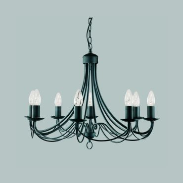 Searchlight Maypole - luster - Ø 60 x 100 cm - zwart