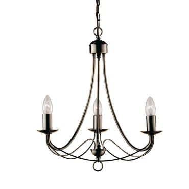 Searchlight Maypole - luster - Ø 46 x 100 cm - antiek messing