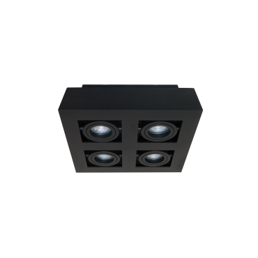 Artdelight Bosco - opbouwspot 4L - 25 x 25 x 8,6 cm - zwart