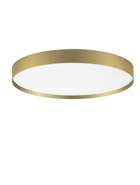 Nova Luce Roi - plafondlamp - Ø 50 x 8,5 cm - 48W dimbare LED incl. - geborsteld goud