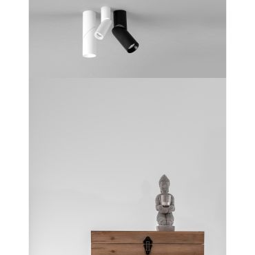 Nova Luce Boston - opbouwspot - Ø 5,8 x 19,6 cm - zandwit