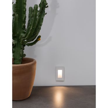 Nova Luce Cove - buiten wandverlichting - 7,7 x 3,8 x 14 cm - 1,5W LED incl. - IP54 - mat wit