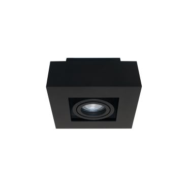 Artdelight Bosco - opbouwspot 1L - 14 x 14 x 8,6 cm - zwart