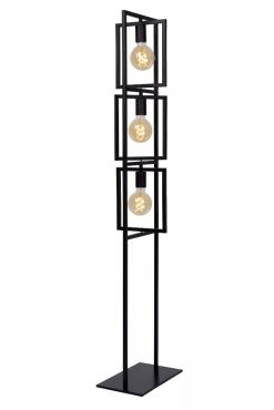 Lucide Luuk - staanlamp - 26 x 34 x 145 cm - zwart